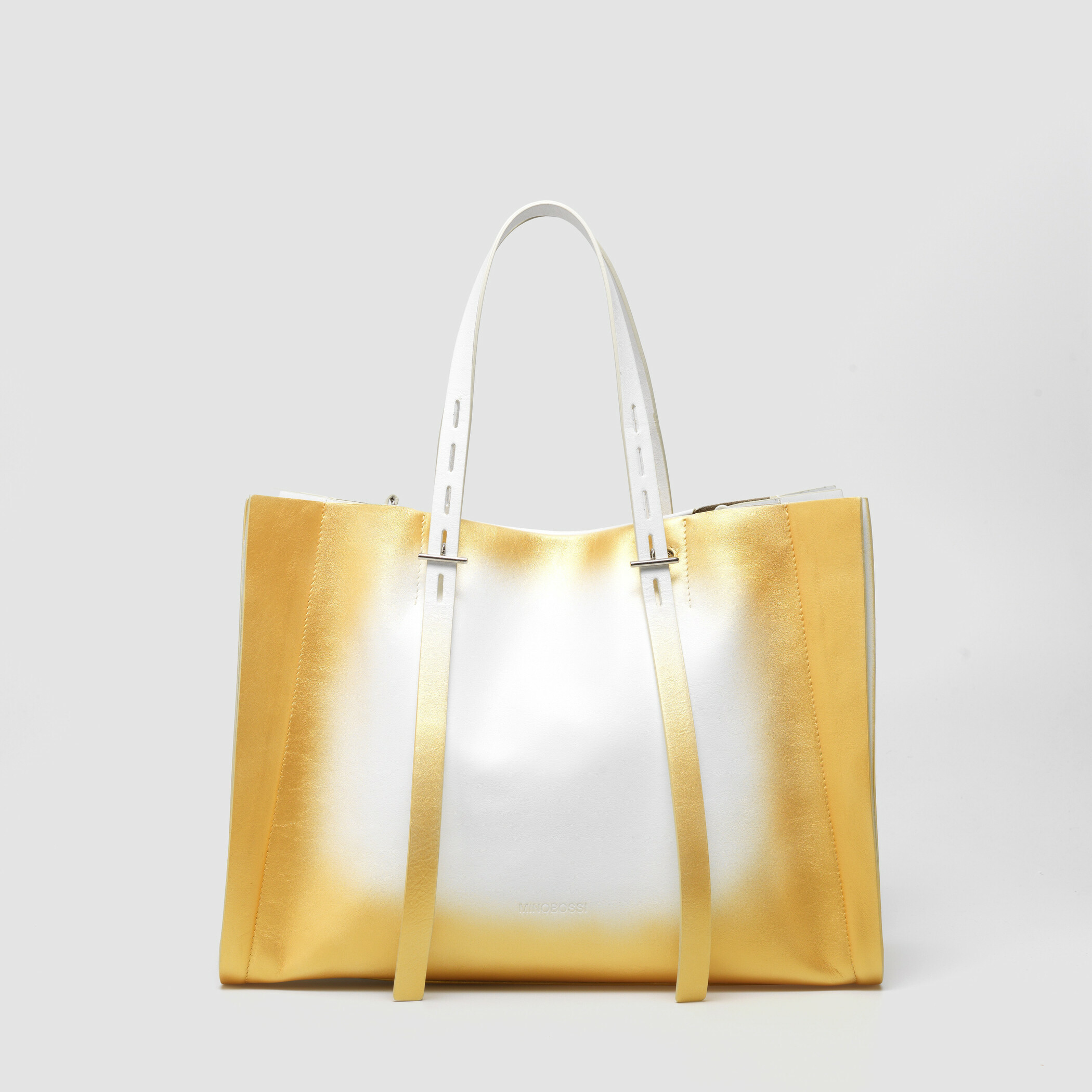 Promise Paula large bi-color leather bag