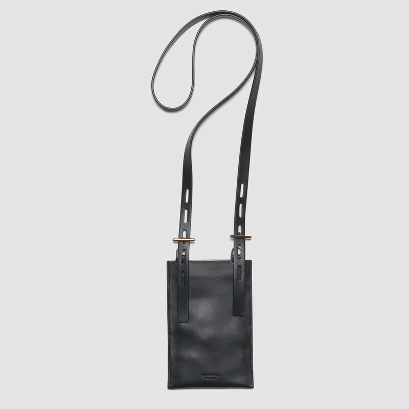 MINOBOSSI Small leather goods Cell phone holder   Black