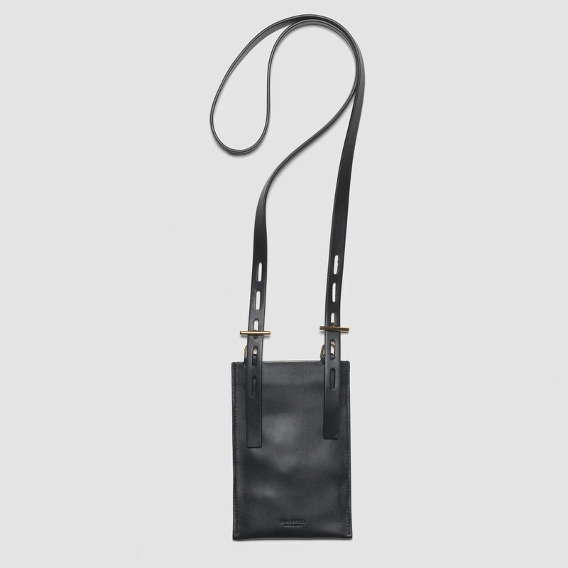 MINOBOSSI Small leather goods Cell phone holder   Black