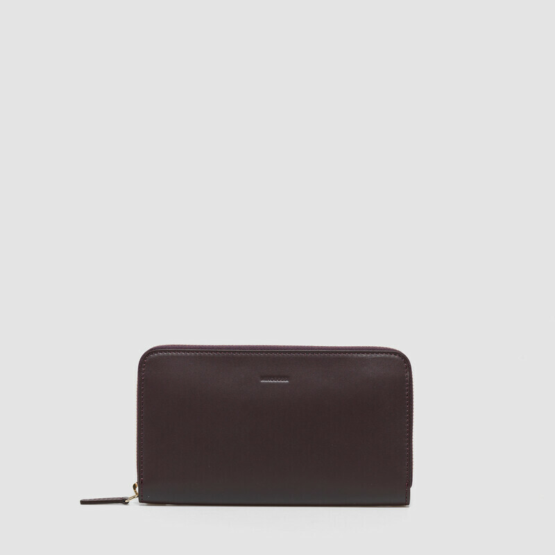 MINOBOSSI Piccola pelletteria PORTAFOGLIO ZIP DONNA   Coffee