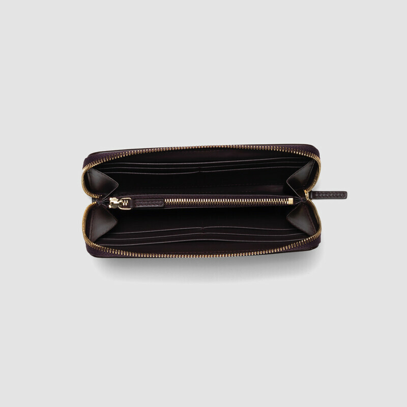 MINOBOSSI Piccola pelletteria PORTAFOGLIO ZIP DONNA   Coffee