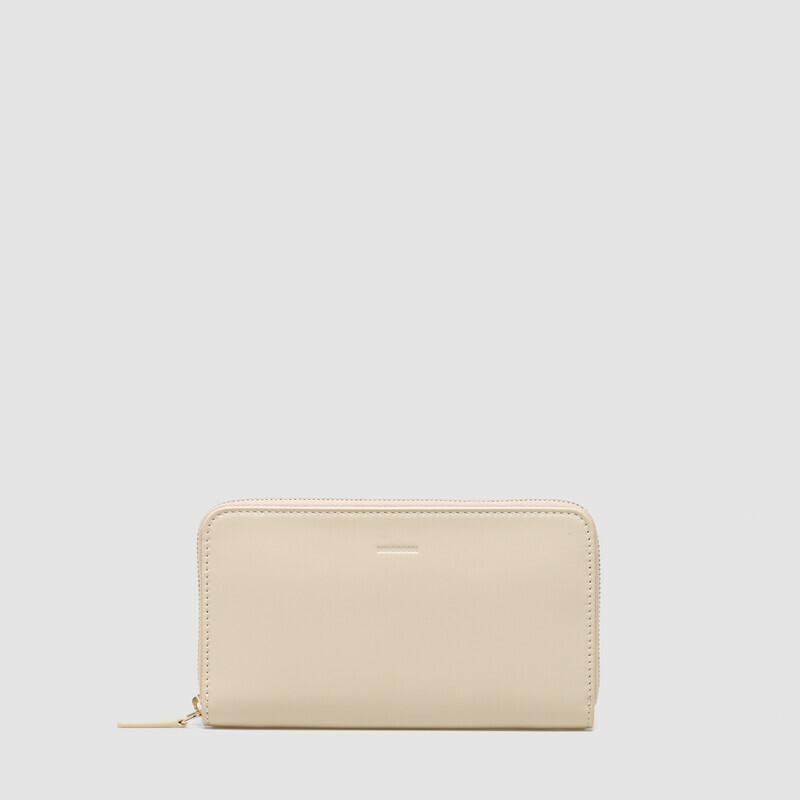 MINOBOSSI Piccola pelletteria PORTAFOGLIO ZIP DONNA   Ivory