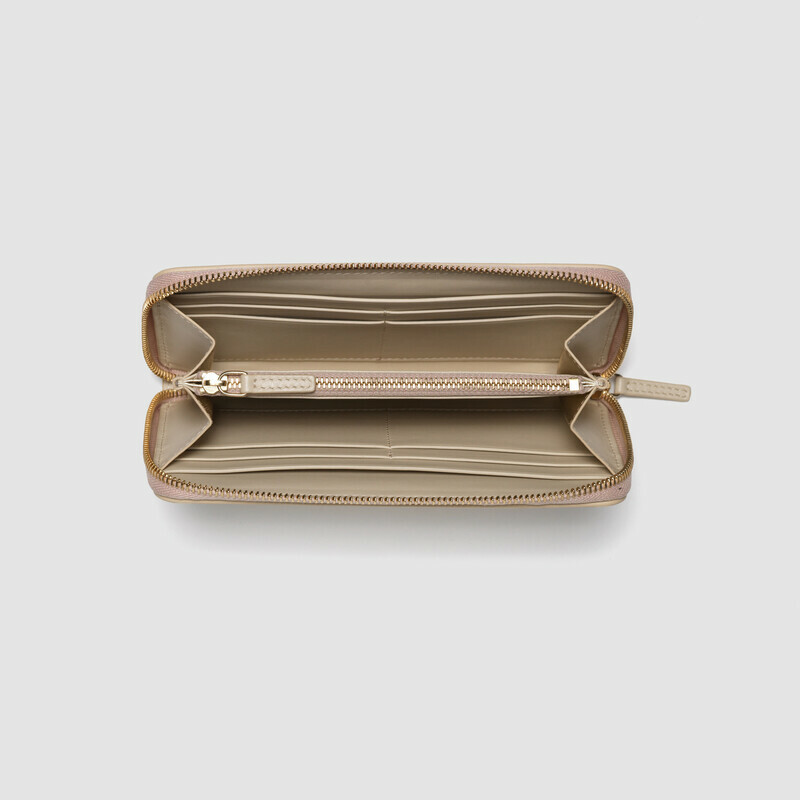 MINOBOSSI Piccola pelletteria PORTAFOGLIO ZIP DONNA   Ivory