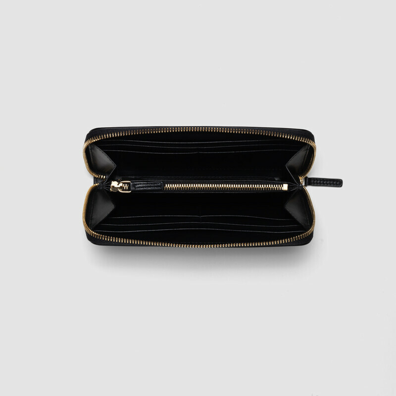 MINOBOSSI Piccola pelletteria PORTAFOGLIO ZIP DONNA   Nero