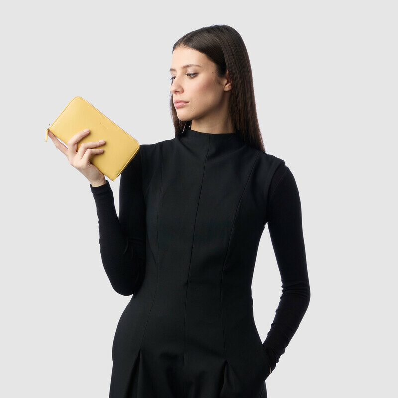 MINOBOSSI Piccola pelletteria PORTAFOGLIO ZIP DONNA   Vanilla