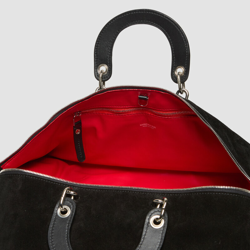MINOBOSSI Borse TIGGY IN SUEDE   Nero