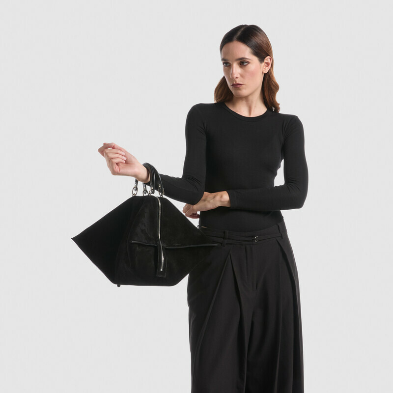 MINOBOSSI Borse TIGGY IN SUEDE   Nero