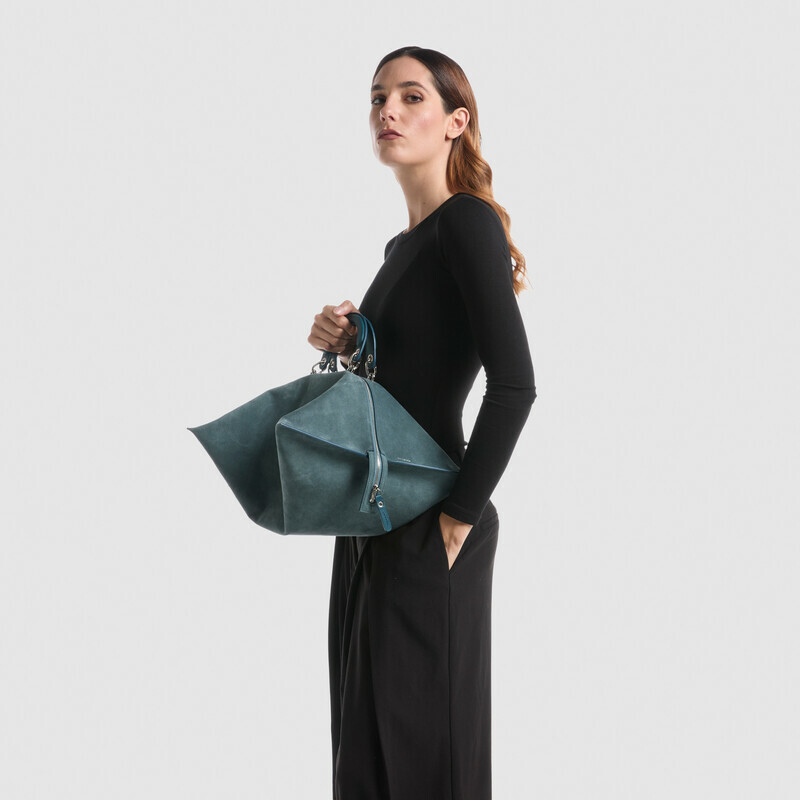 MINOBOSSI Borse TIGGY IN SUEDE   Teal BLue