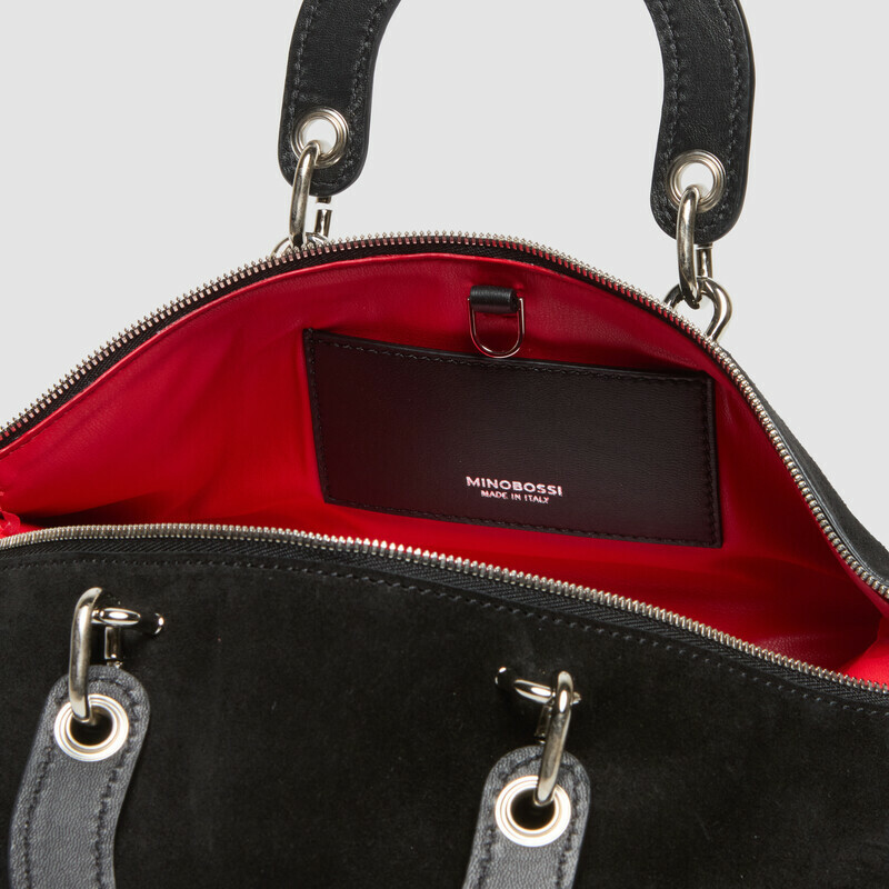 MINOBOSSI Borse ELETTRA IN SUEDE   Nero