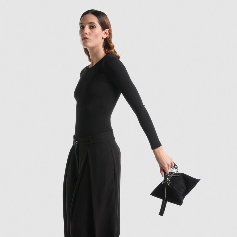 MINOBOSSI Borse ELETTRA IN SUEDE   Nero