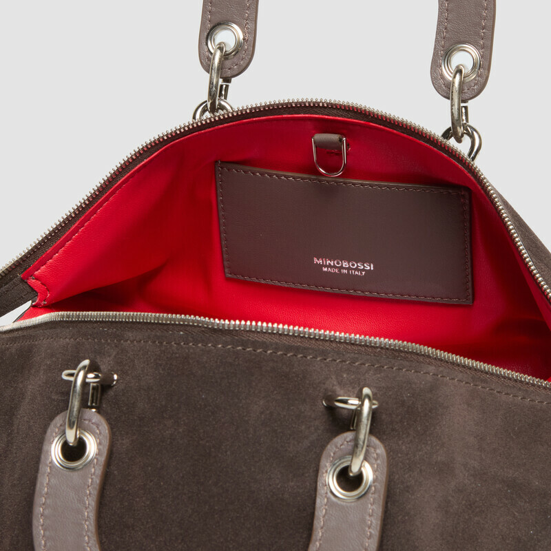 MINOBOSSI Borse ELETTRA IN SUEDE   Testa di moro