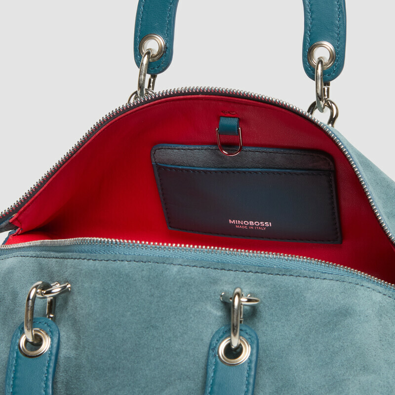 MINOBOSSI Borse ELETTRA IN SUEDE   Teal BLue
