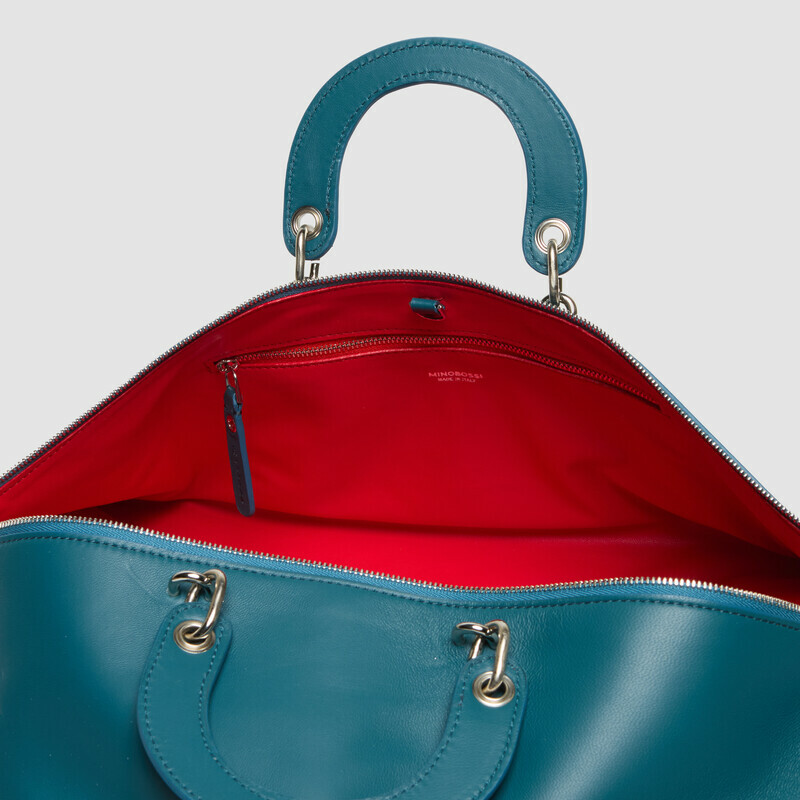 MINOBOSSI Borse TIGGY IN NAPPA   Teal BLue