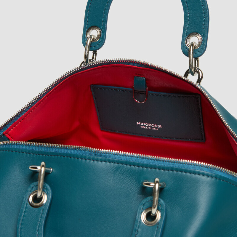 MINOBOSSI Borse ELETTRA IN NAPPA   Teal BLue