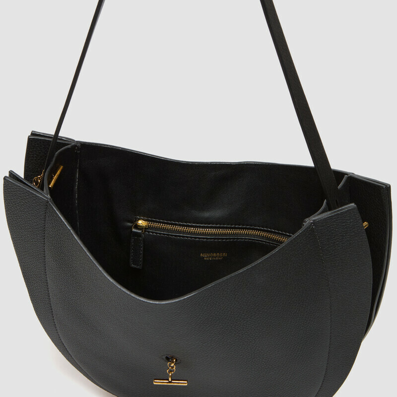 MINOBOSSI Borse LIZZIE IN VITELLO GRANATO   Nero