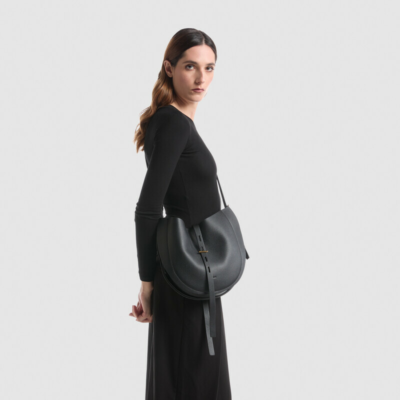 MINOBOSSI Borse LIZZIE IN VITELLO GRANATO   Nero