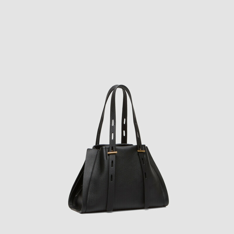 MINOBOSSI Borse PAULINA IN VITELLO GRANATO   Nero