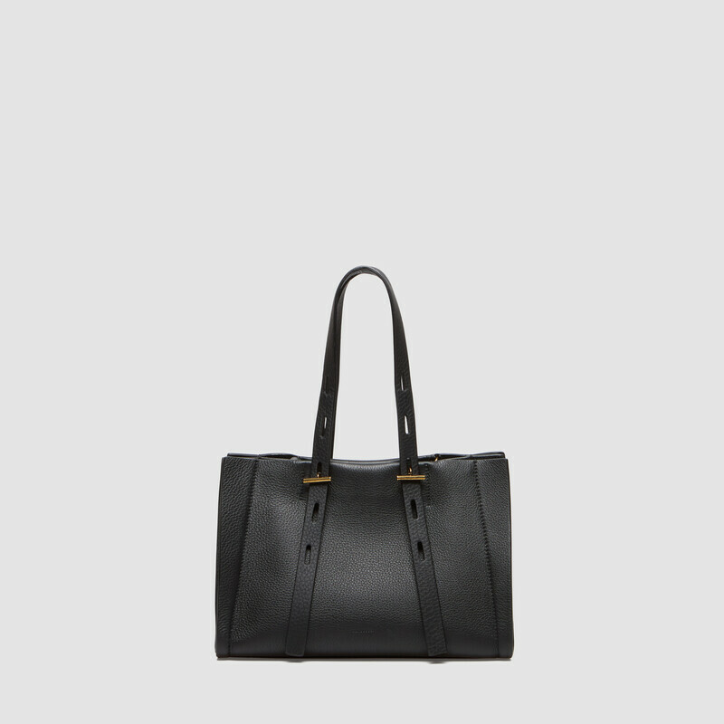 MINOBOSSI Borse PAULINA IN VITELLO GRANATO   Nero
