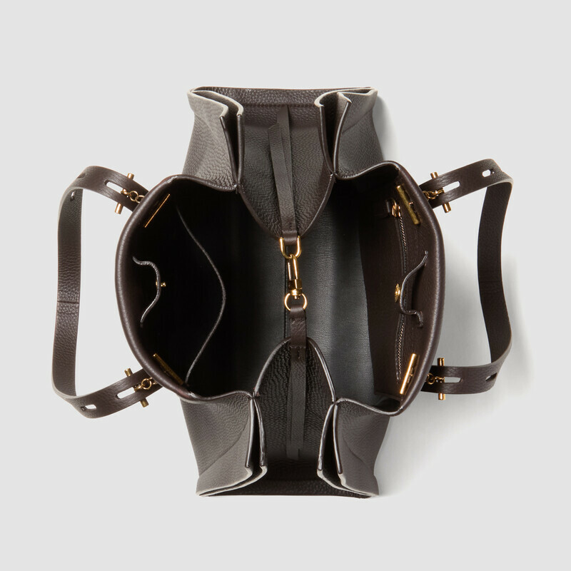 MINOBOSSI Bags Paulette in grained calf leather   Dark brown