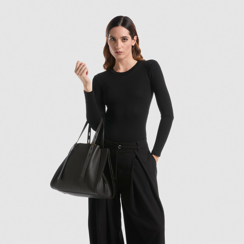 MINOBOSSI Bags Paulette in grained calf leather   Black