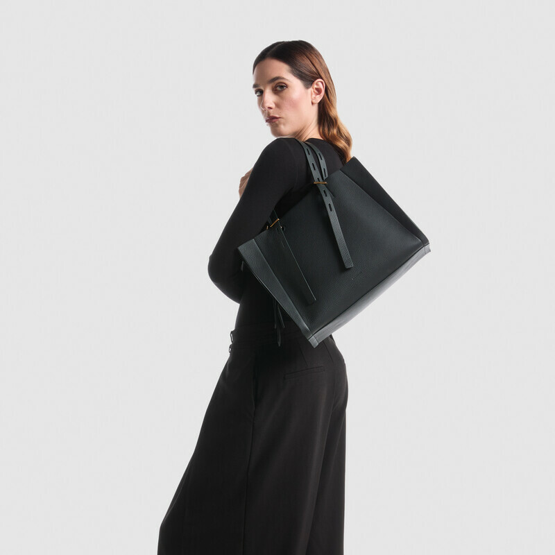 MINOBOSSI Bags Paulette in grained calf leather   Teal BLue