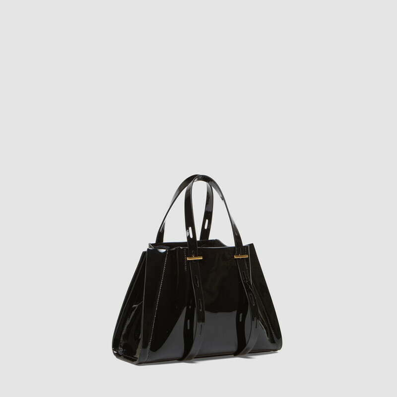 MINOBOSSI Borse PAULINA IN VERNICE   Nero