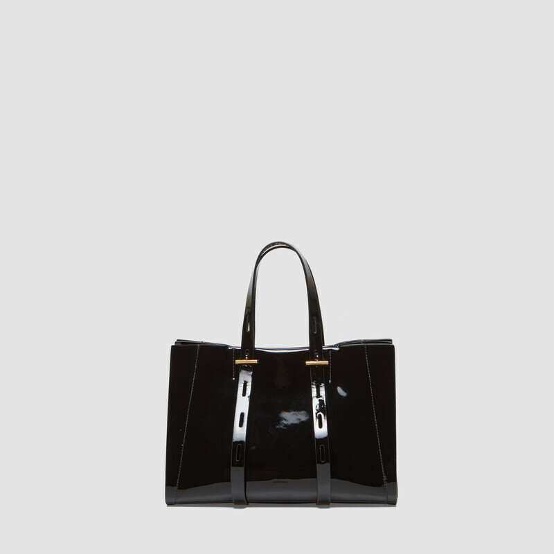 MINOBOSSI Borse PAULINA IN VERNICE   Nero