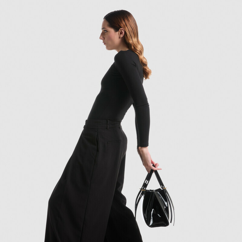 MINOBOSSI Borse PAULINA IN VERNICE   Nero