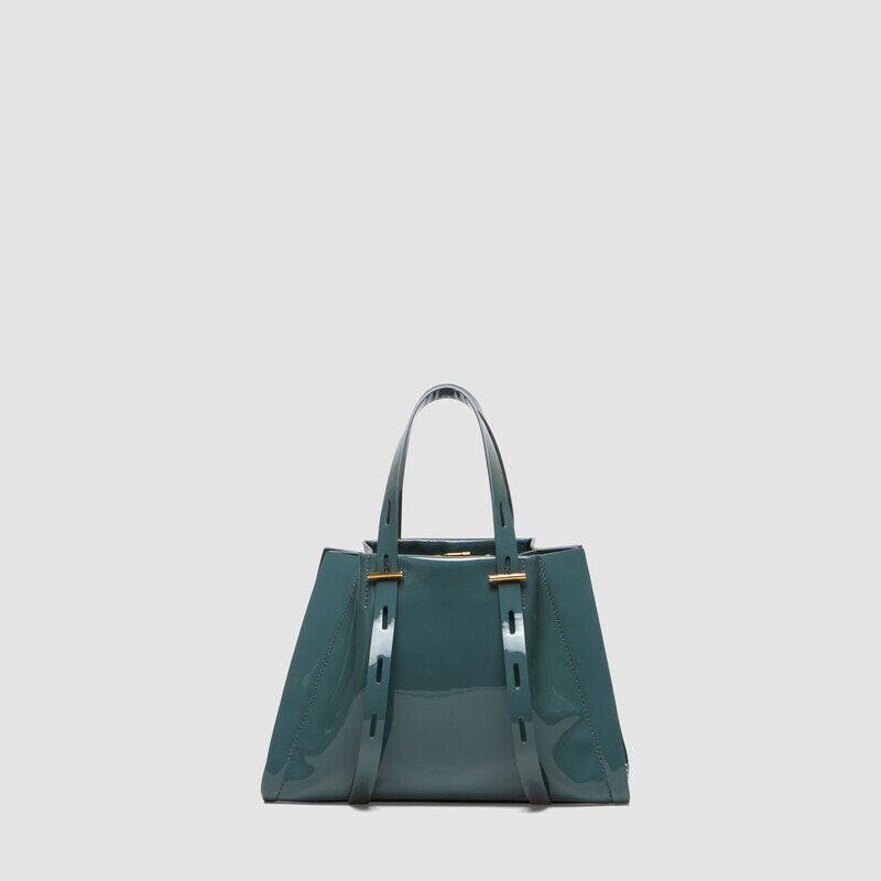 MINOBOSSI Borse PAULINA IN VERNICE   Teal BLue