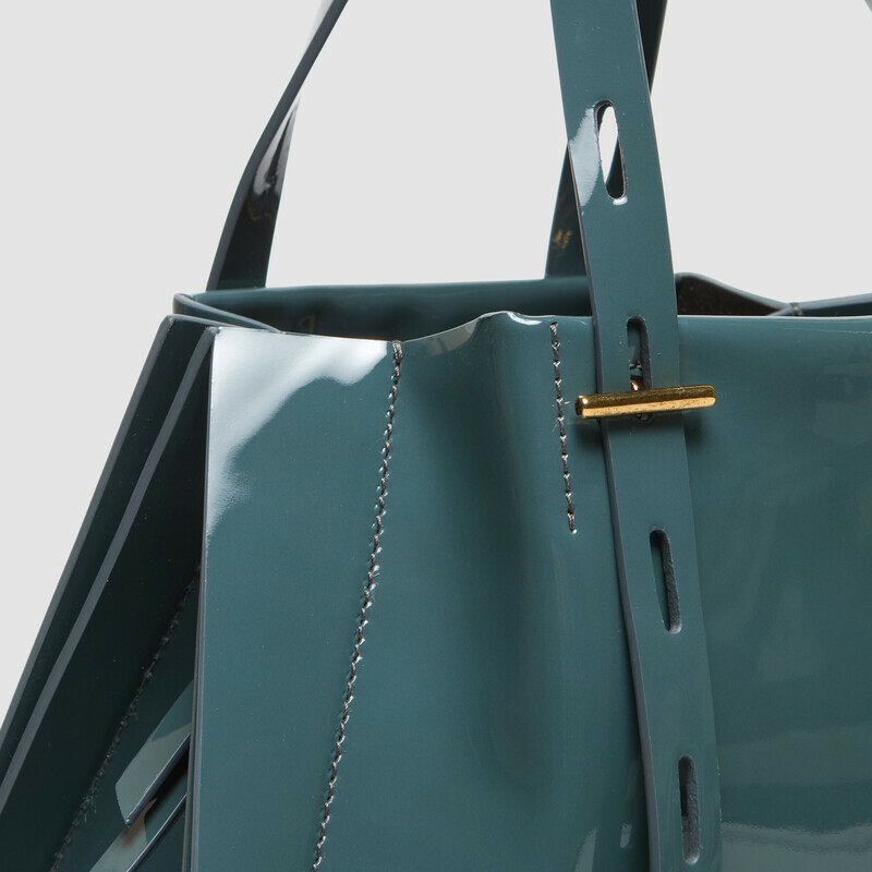 MINOBOSSI Borse PAULINA IN VERNICE   Teal BLue