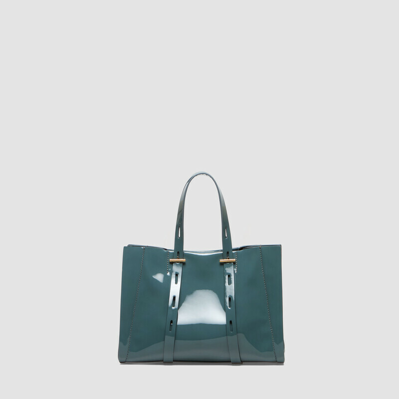MINOBOSSI Borse PAULINA IN VERNICE   Teal BLue