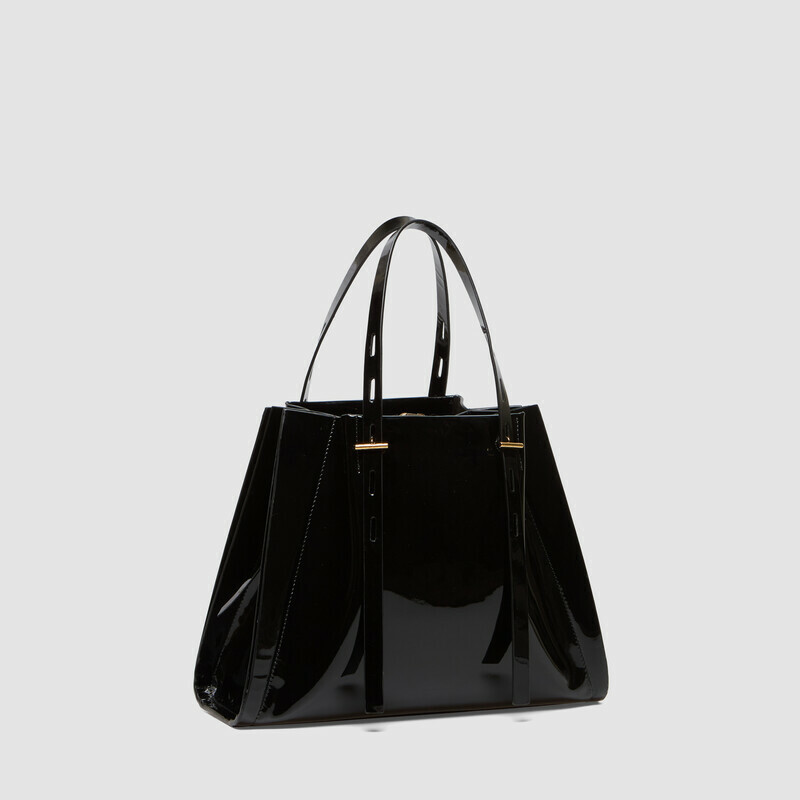 MINOBOSSI Borse PAULETTE IN VERNICE   Nero