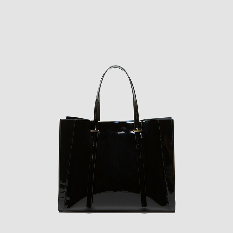 MINOBOSSI Borse PAULETTE IN VERNICE   Nero