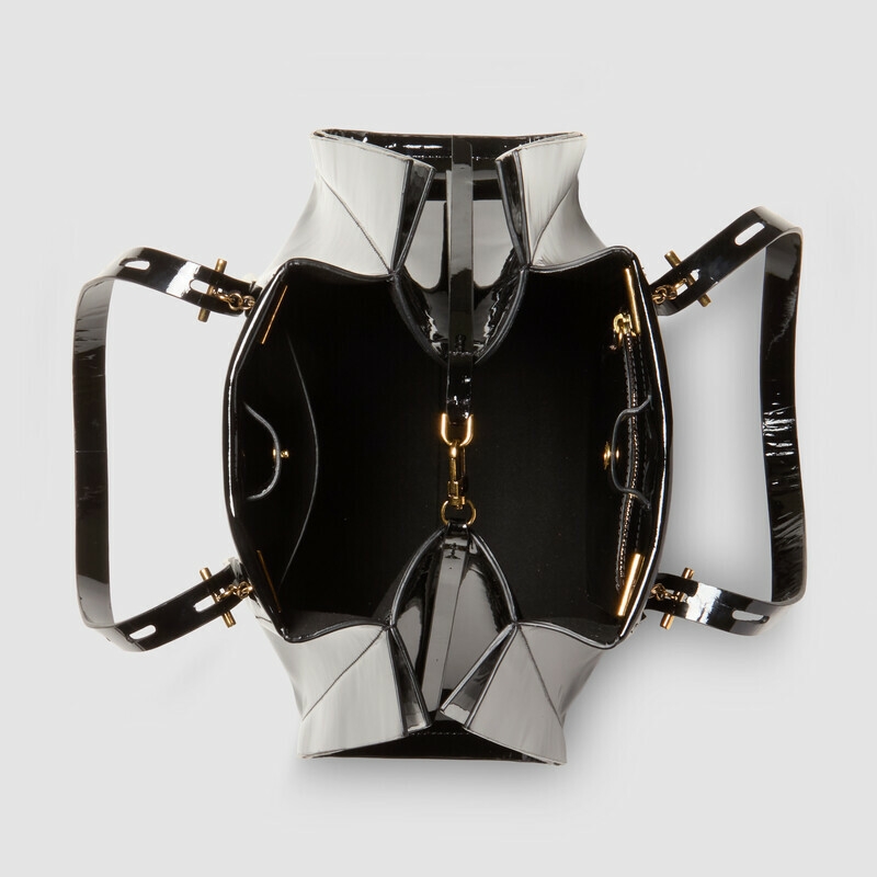 MINOBOSSI Borse PAULETTE IN VERNICE   Nero