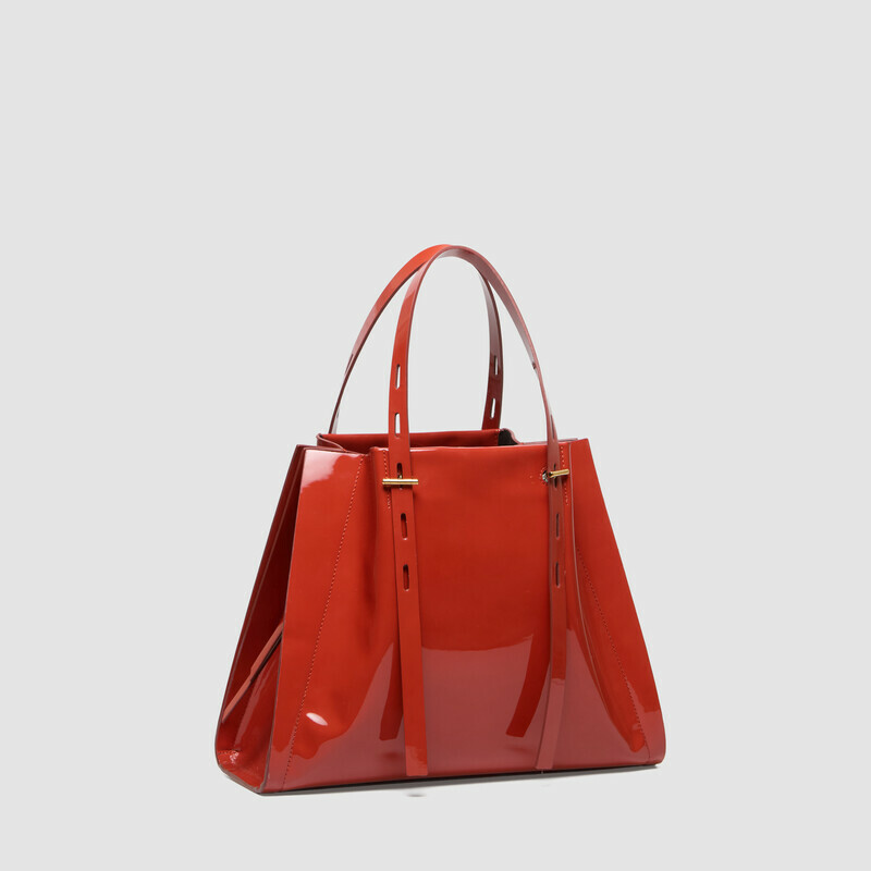 MINOBOSSI Borse PAULETTE IN VERNICE   Rust