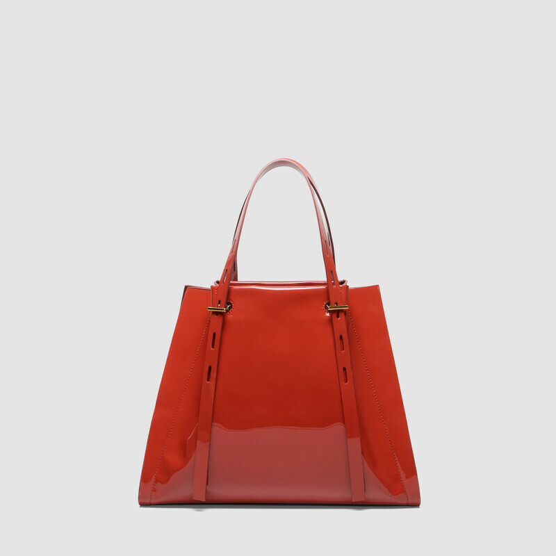 MINOBOSSI Borse PAULETTE IN VERNICE   Rust