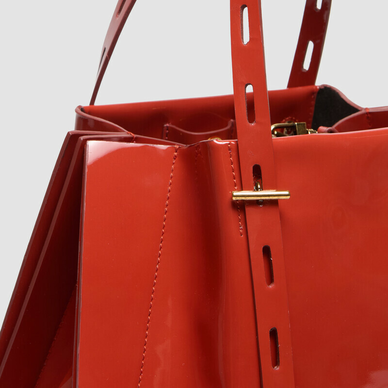 MINOBOSSI Borse PAULETTE IN VERNICE   Rust
