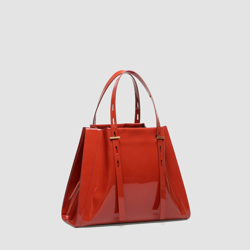 MINOBOSSI Borse PAULETTE IN VERNICE   Rust