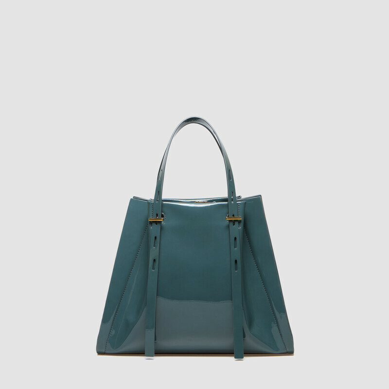 MINOBOSSI Borse PAULETTE IN VERNICE   Teal BLue