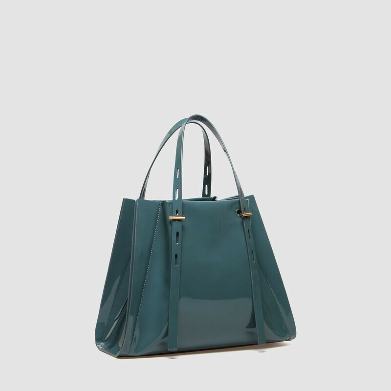 MINOBOSSI Borse PAULETTE IN VERNICE   Teal BLue