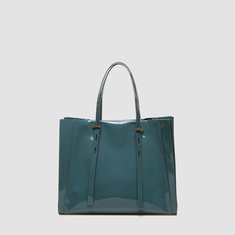 MINOBOSSI Borse PAULETTE IN VERNICE   Teal BLue