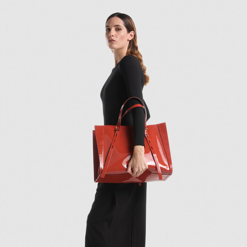 MINOBOSSI Borse Paula in vernice   Rust