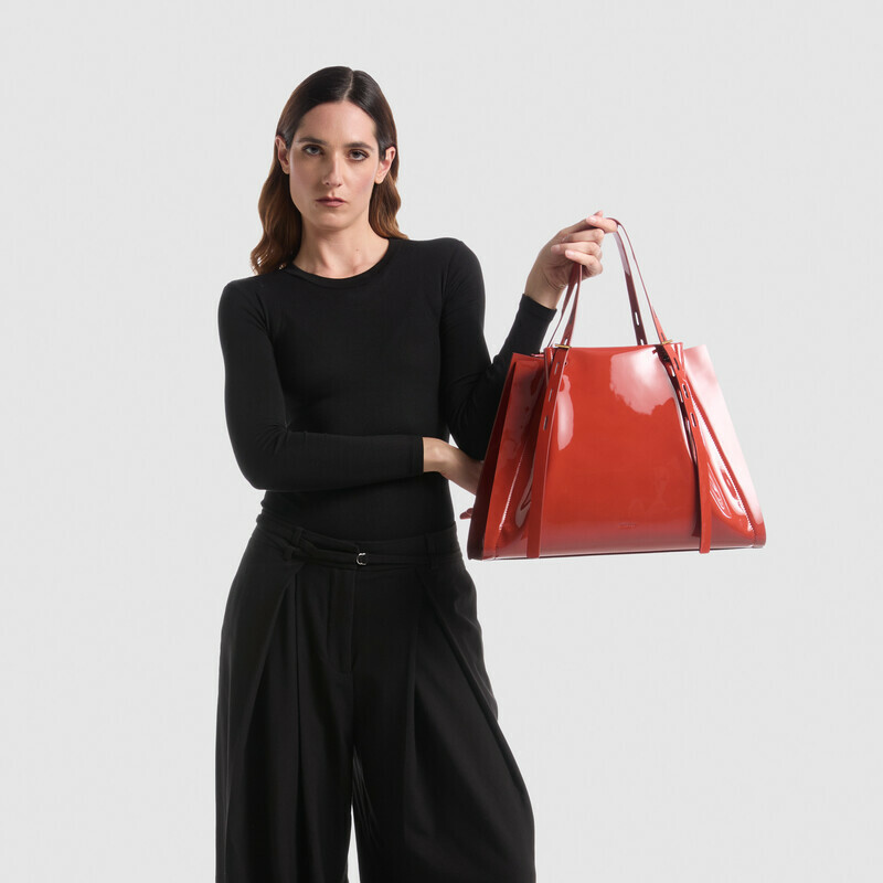 MINOBOSSI Borse Paula in vernice   Rust