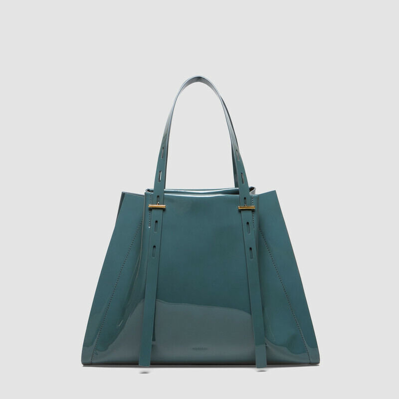 MINOBOSSI Borse Paula in vernice   Teal BLue
