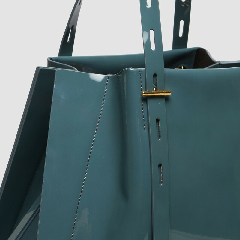 MINOBOSSI Borse Paula in vernice   Teal BLue