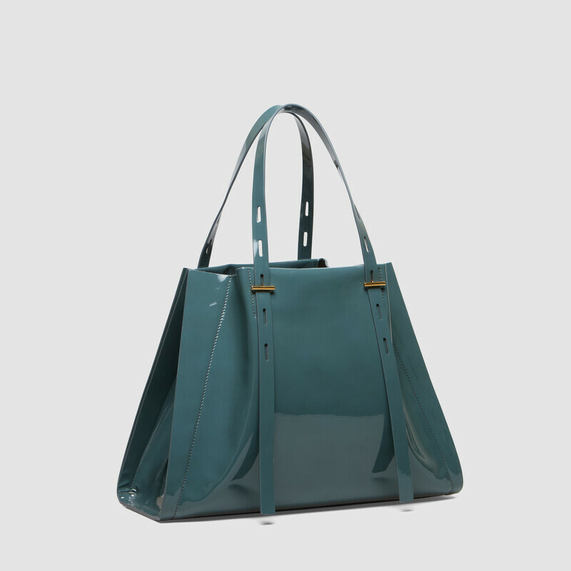 MINOBOSSI Borse Paula in vernice   Teal BLue