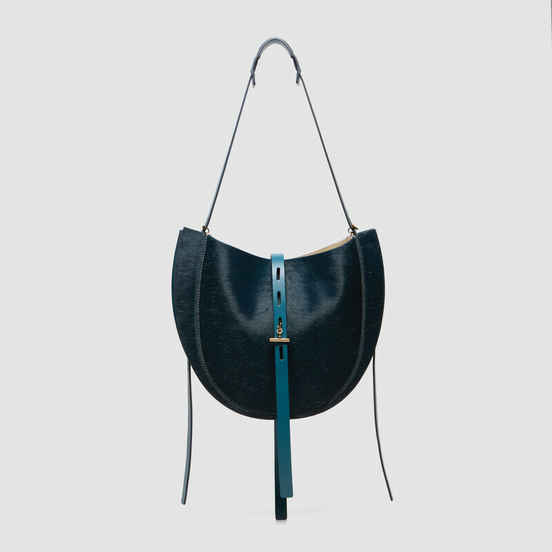 MINOBOSSI Borse Lizzie in cavallino   Teal BLue