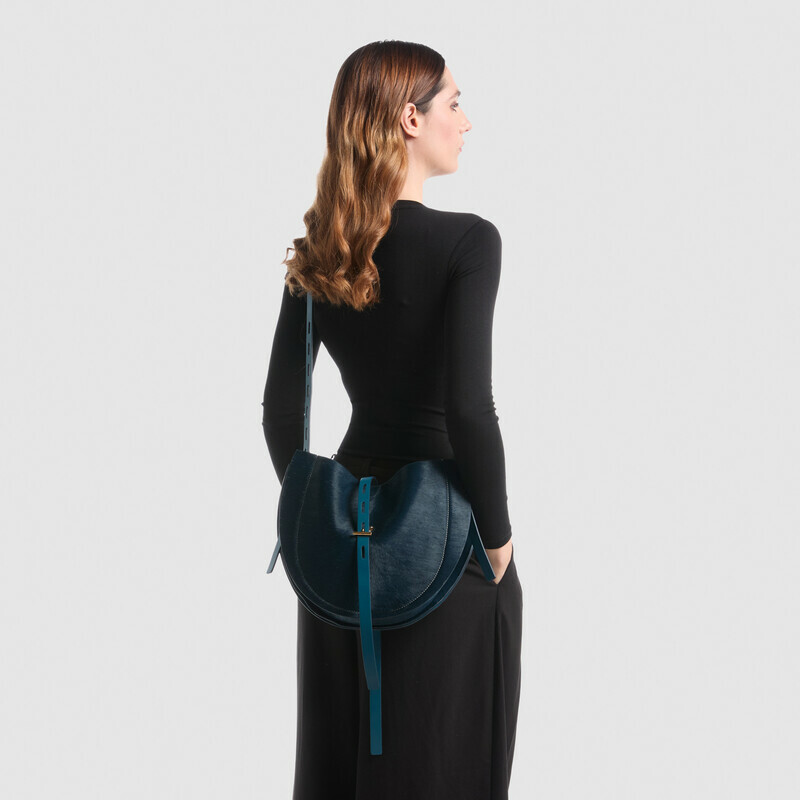 MINOBOSSI Borse Lizzie in cavallino   Teal BLue