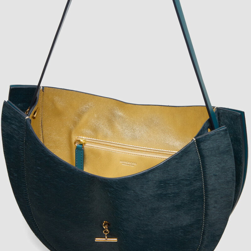 MINOBOSSI Borse Lizzie in cavallino   Teal BLue
