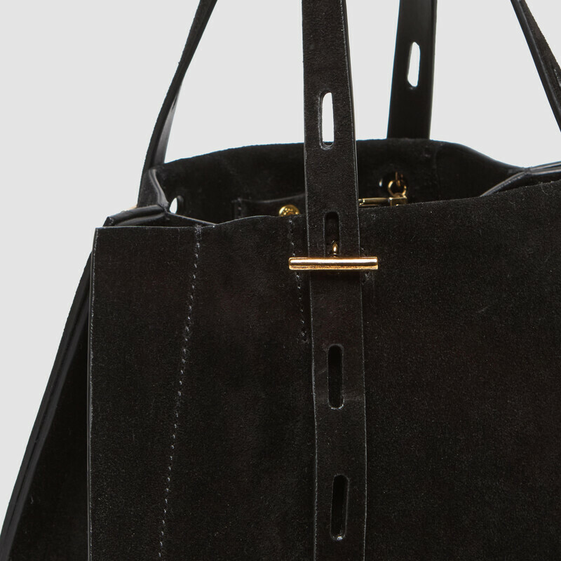 MINOBOSSI Borse PAULINA IN SUEDE   Nero